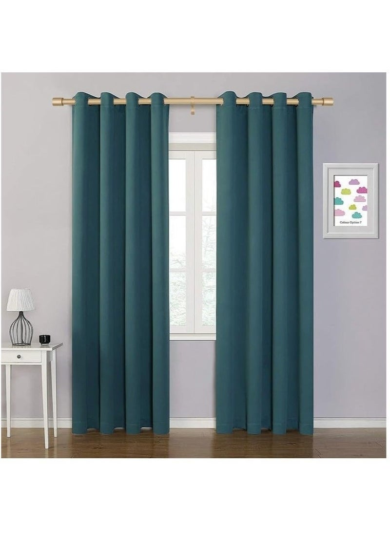 WALALLA Extendable Stainless Steel Metal Curtain Rod, Tension Spring Shower Rod, Curtain Pole, Clothes Rail Adjustable from 80 to 200 cm - Image 4